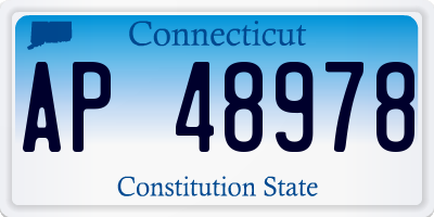 CT license plate AP48978