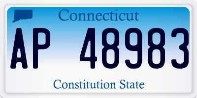 CT license plate AP48983