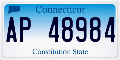CT license plate AP48984