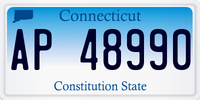 CT license plate AP48990