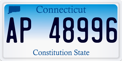 CT license plate AP48996