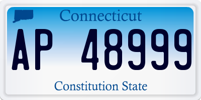 CT license plate AP48999