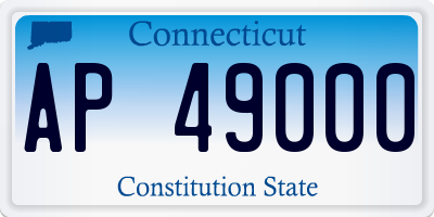 CT license plate AP49000