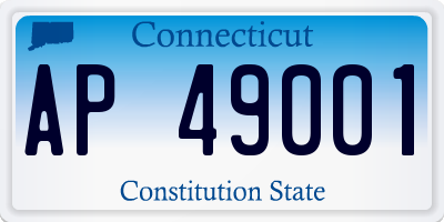 CT license plate AP49001