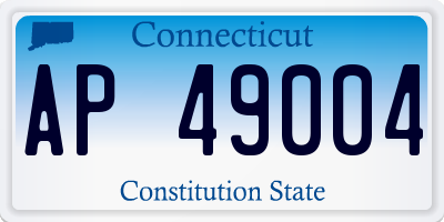 CT license plate AP49004