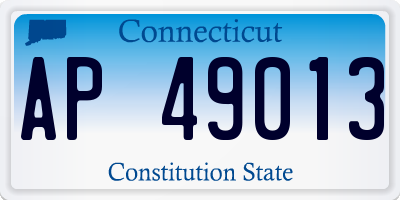 CT license plate AP49013