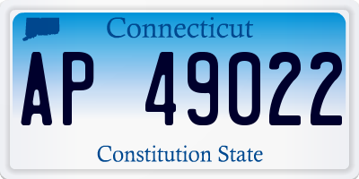 CT license plate AP49022