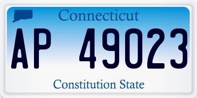 CT license plate AP49023