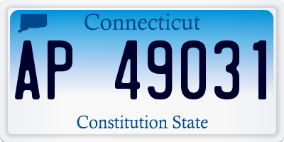 CT license plate AP49031
