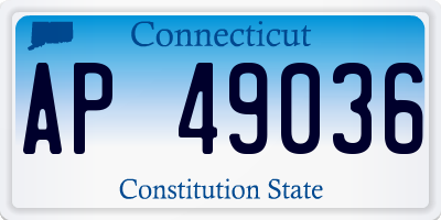 CT license plate AP49036