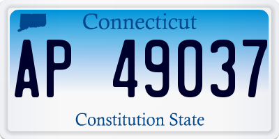 CT license plate AP49037