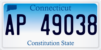 CT license plate AP49038