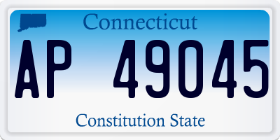 CT license plate AP49045