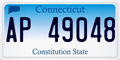 CT license plate AP49048