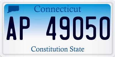 CT license plate AP49050