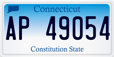 CT license plate AP49054