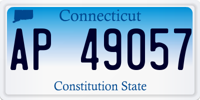 CT license plate AP49057