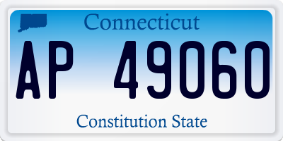 CT license plate AP49060