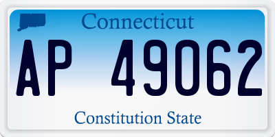 CT license plate AP49062