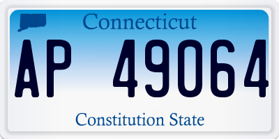 CT license plate AP49064