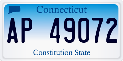 CT license plate AP49072