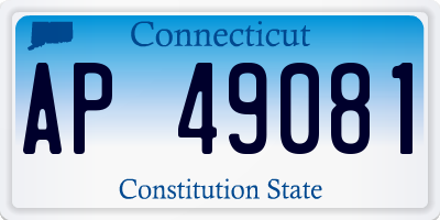 CT license plate AP49081