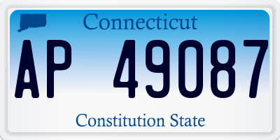CT license plate AP49087