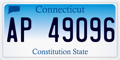 CT license plate AP49096