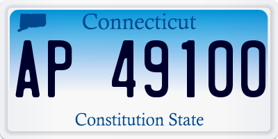 CT license plate AP49100