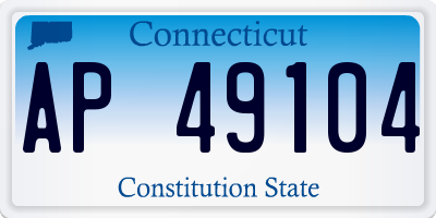 CT license plate AP49104