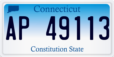 CT license plate AP49113