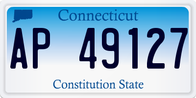 CT license plate AP49127