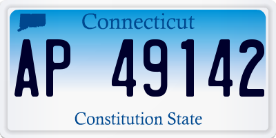 CT license plate AP49142