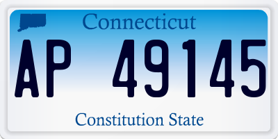 CT license plate AP49145