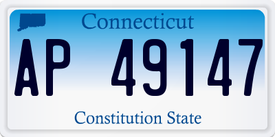 CT license plate AP49147