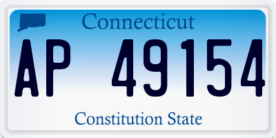 CT license plate AP49154