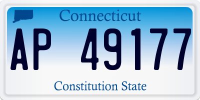 CT license plate AP49177