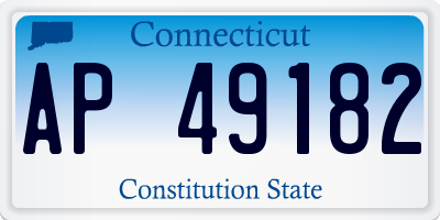 CT license plate AP49182