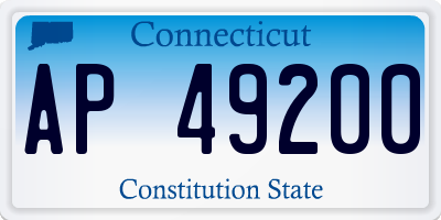 CT license plate AP49200
