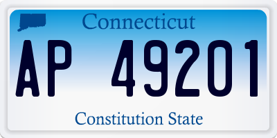 CT license plate AP49201
