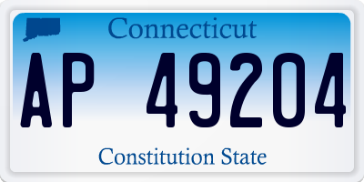 CT license plate AP49204