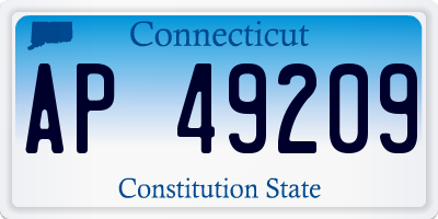 CT license plate AP49209
