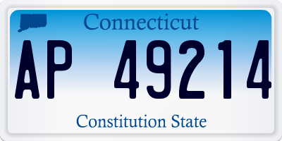 CT license plate AP49214