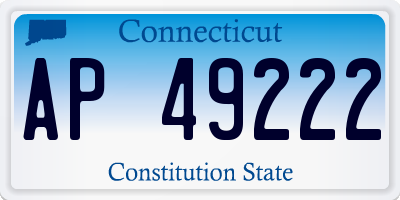 CT license plate AP49222