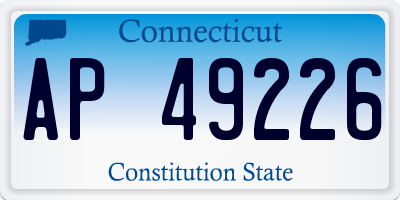 CT license plate AP49226