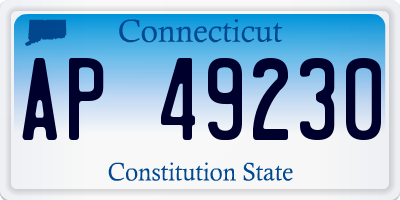 CT license plate AP49230