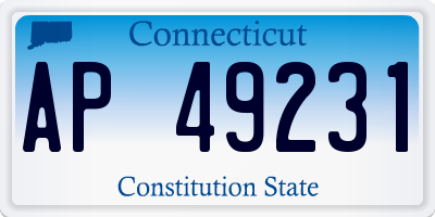 CT license plate AP49231