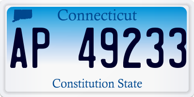 CT license plate AP49233