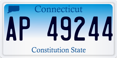 CT license plate AP49244