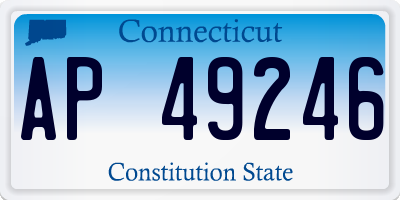 CT license plate AP49246